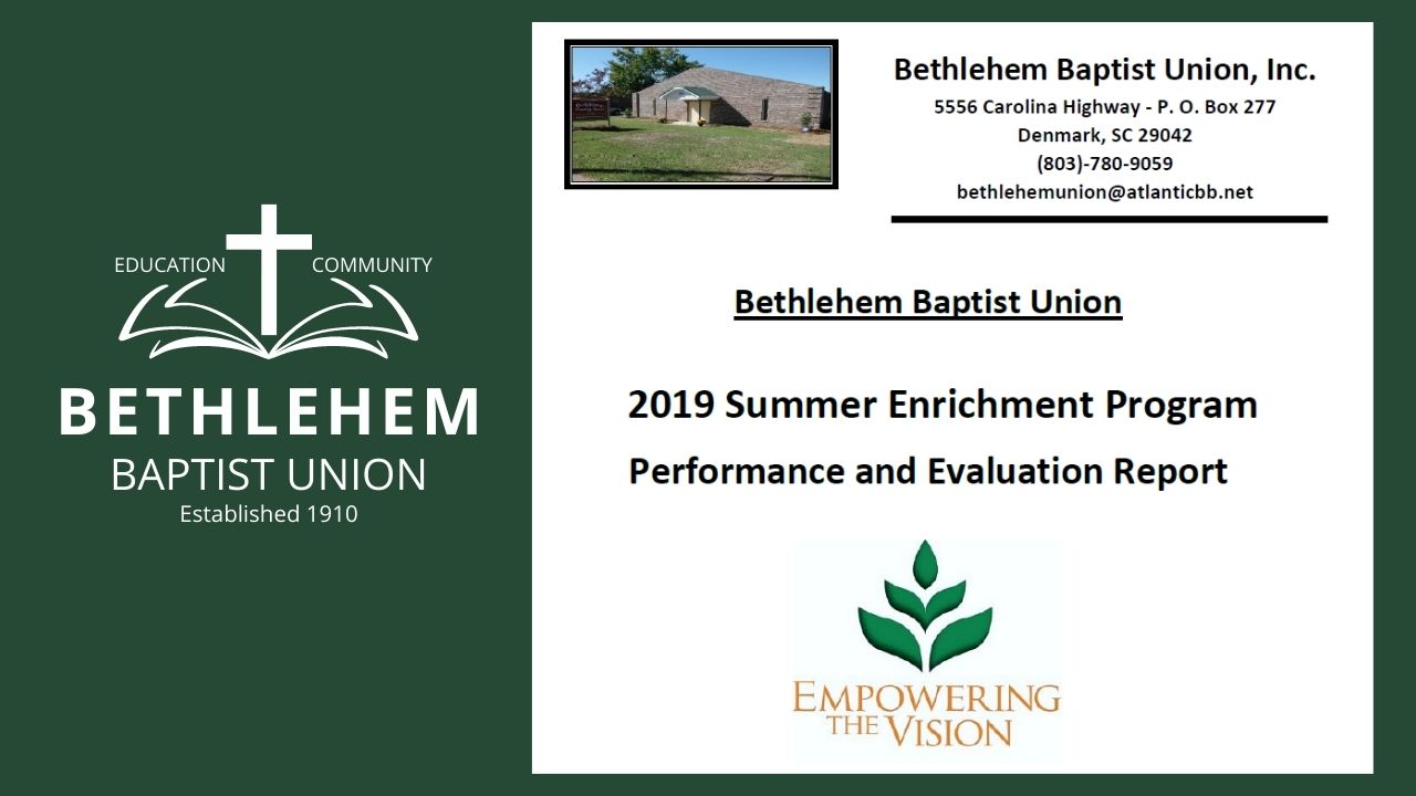 2019 Summer Enrichment Program Performance and Evaluation Report